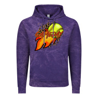 Cloud Purple Softball game day leopard fire and ball Vintage Hoodie - HowdyJamesFarm