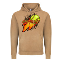 Vintage Camel Softball game day leopard fire and ball Vintage Hoodie - HowdyJamesFarm