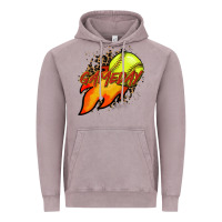 Vintage Zinc Softball game day leopard fire and ball Vintage Hoodie - HowdyJamesFarm