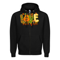 Black Love Fall Y'all Zipper Hoodie - CowhideDigitalArt
