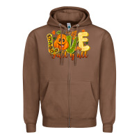 Chestnut Love Fall Y'all Zipper Hoodie - CowhideDigitalArt
