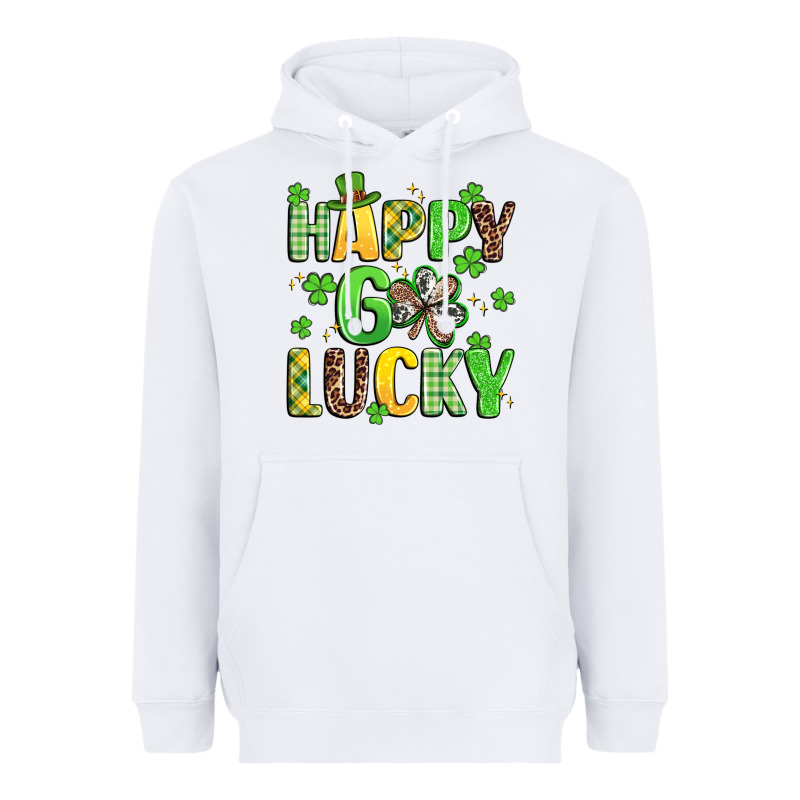 Happy Go Lucky Heavyweight Hoodie by Artiststas | Teevron