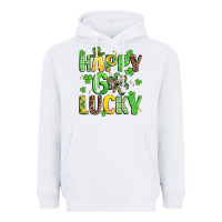 White happy go lucky Heavyweight Hoodie - Artiststas