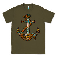 Army Green western anchor Classic Tee - RacoonDesign