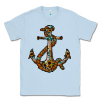 Dusty Blue western anchor Classic Tee - RacoonDesign