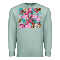 Seafoam Breast Cancer Ribbon Stethoscope Premium Sweatshirt - Artiststas