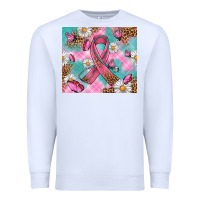 White Breast Cancer Ribbon Stethoscope Premium Sweatshirt - Artiststas
