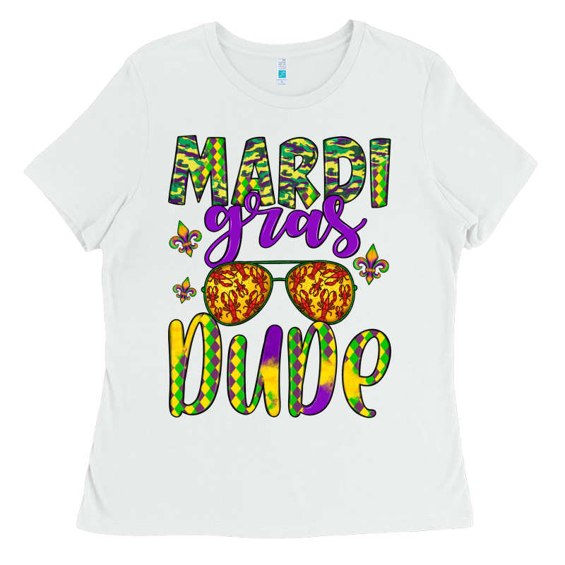 Mardi Gras Dude Ladies Tee by Artiststas | Teevron