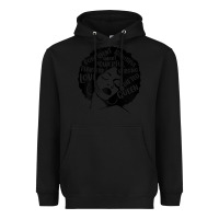 Black Womens Strong Black Woman Afro Message Heavyweight Hoodie - lanVoArt