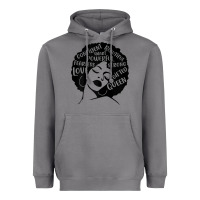 Storm Womens Strong Black Woman Afro Message Heavyweight Hoodie - lanVoArt