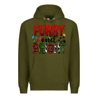 Army Green Furry And Bright Premium Hoodie - FaDigitalArtStudio