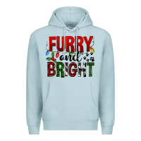 Blue Mist Furry And Bright Premium Hoodie - FaDigitalArtStudio