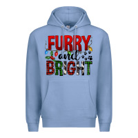 Colony Blue Furry And Bright Premium Hoodie - FaDigitalArtStudio