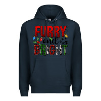 Navy Furry And Bright Premium Hoodie - FaDigitalArtStudio
