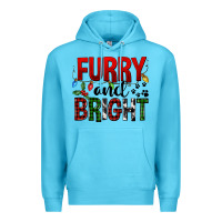 Ocean Blue Furry And Bright Premium Hoodie - FaDigitalArtStudio