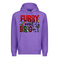 Purple Furry And Bright Premium Hoodie - FaDigitalArtStudio