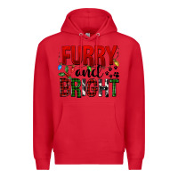 Red Furry And Bright Premium Hoodie - FaDigitalArtStudio