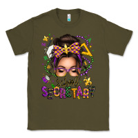 Army Green mardi gras school secretary caucasian messy bun Classic Tee - texasbilliewilder