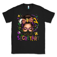 Black mardi gras school secretary caucasian messy bun Classic Tee - texasbilliewilder