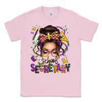 Bubblegum Pink mardi gras school secretary caucasian messy bun Classic Tee - texasbilliewilder