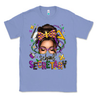 Colony Blue mardi gras school secretary caucasian messy bun Classic Tee - texasbilliewilder