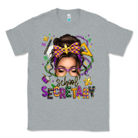 Heather Grey mardi gras school secretary caucasian messy bun Classic Tee - texasbilliewilder
