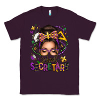 Plum mardi gras school secretary caucasian messy bun Classic Tee - texasbilliewilder