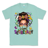Seafoam mardi gras school secretary caucasian messy bun Classic Tee - texasbilliewilder