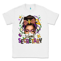 White mardi gras school secretary caucasian messy bun Classic Tee - texasbilliewilder
