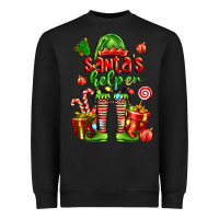 Black santa s helper Heavyweight Sweatshirt - FaDigitalArtStudio
