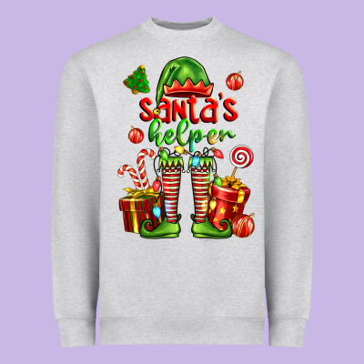 Santa S Helper Heavyweight Sweatshirt Designed By Fadigitalartstudio