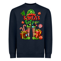 Navy santa s helper Heavyweight Sweatshirt - FaDigitalArtStudio
