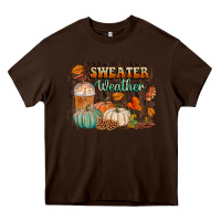 Chocolate Brown sweater weather Heavy Core Tee - BundleAndBundleShop