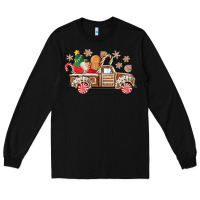 Black christmas gingerbread truck Long Sleeve Tee - CowGirlArtShop