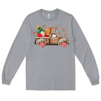 Heather Grey christmas gingerbread truck Long Sleeve Tee - CowGirlArtShop