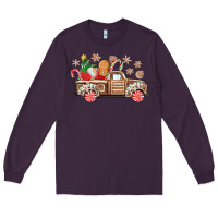 Plum christmas gingerbread truck Long Sleeve Tee - CowGirlArtShop