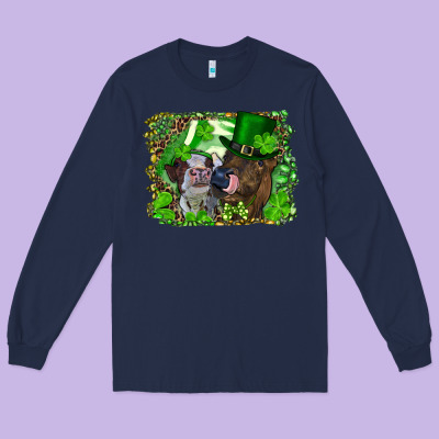 St. Patrick's Day Heifers Long Sleeve Tee Designed By Ranaportraitstore