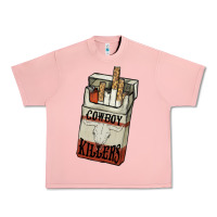 Salmon Cowboy killers cigarette package Urban Heavy Tee - HowdyJamesFarm