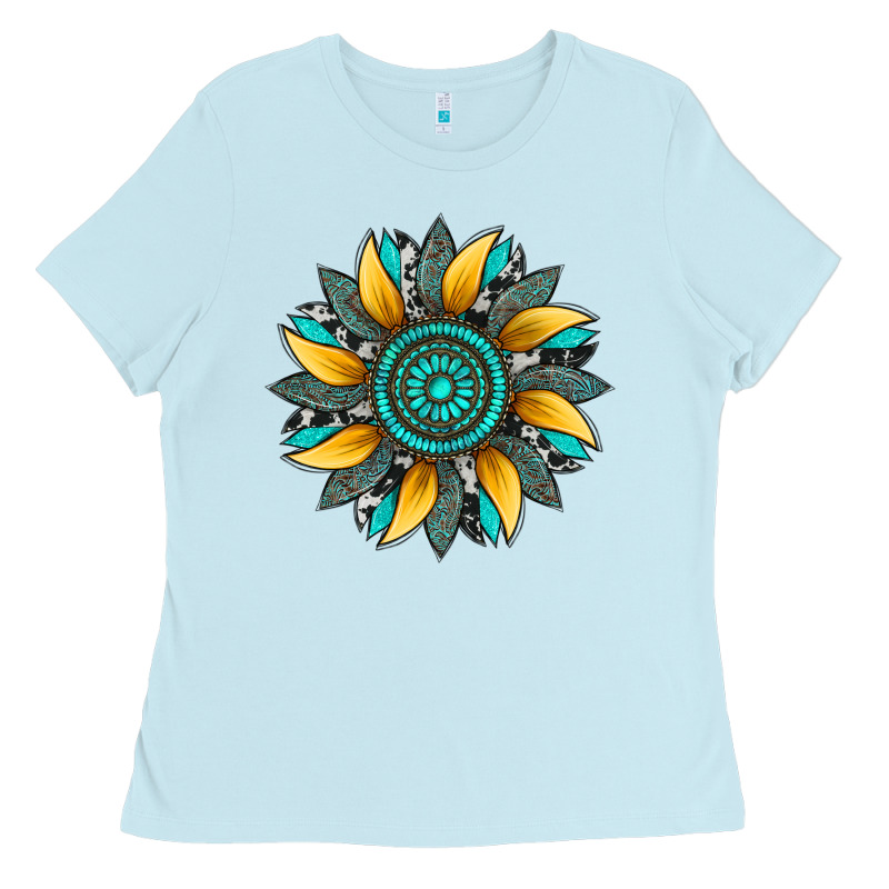 Sunflower Gemstone Leopard Ladies Tee by Artiststas | Teevron