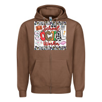 Chestnut School Social Worker Zipper Hoodie - CowhideDigitalArt