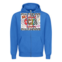 True Royal School Social Worker Zipper Hoodie - CowhideDigitalArt