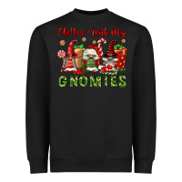 Black Chillin' With My Gnomies Heavyweight Sweatshirt - FaDigitalArtStudio