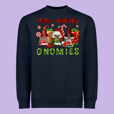 Chillin' With My Gnomies Heavyweight Sweatshirt Designed By Fadigitalartstudio