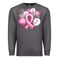 Charcoal Heather Balloons cancer ribbon Premium Sweatshirt - Artiststas