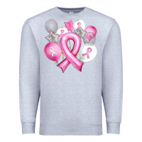 Heather Grey Balloons cancer ribbon Premium Sweatshirt - Artiststas