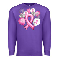 Purple Balloons cancer ribbon Premium Sweatshirt - Artiststas