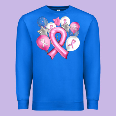 Balloons Cancer Ribbon Premium Sweatshirt Designed By Artiststas