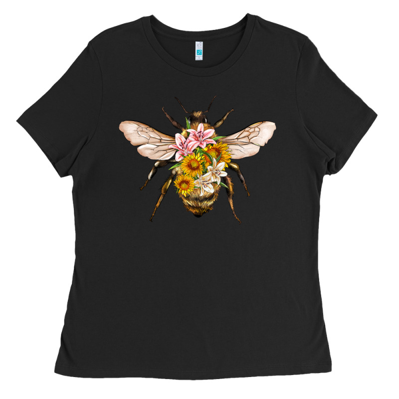 Bee With Flowers Ladies Tee by Artiststas | Teevron