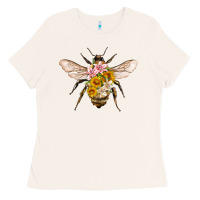 Bone bee with flowers Ladies Tee - Artiststas