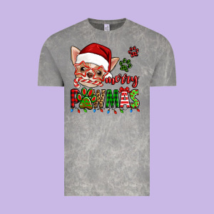 Merry Pawmas Christmas Chihuahua Vintage Tee Designed By Jasminsmagicworld
